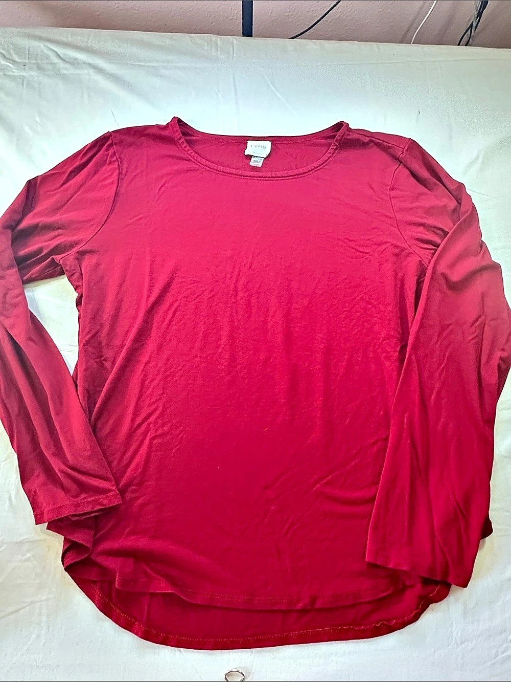 Cupio Long Sleeve Top in Red Size XL